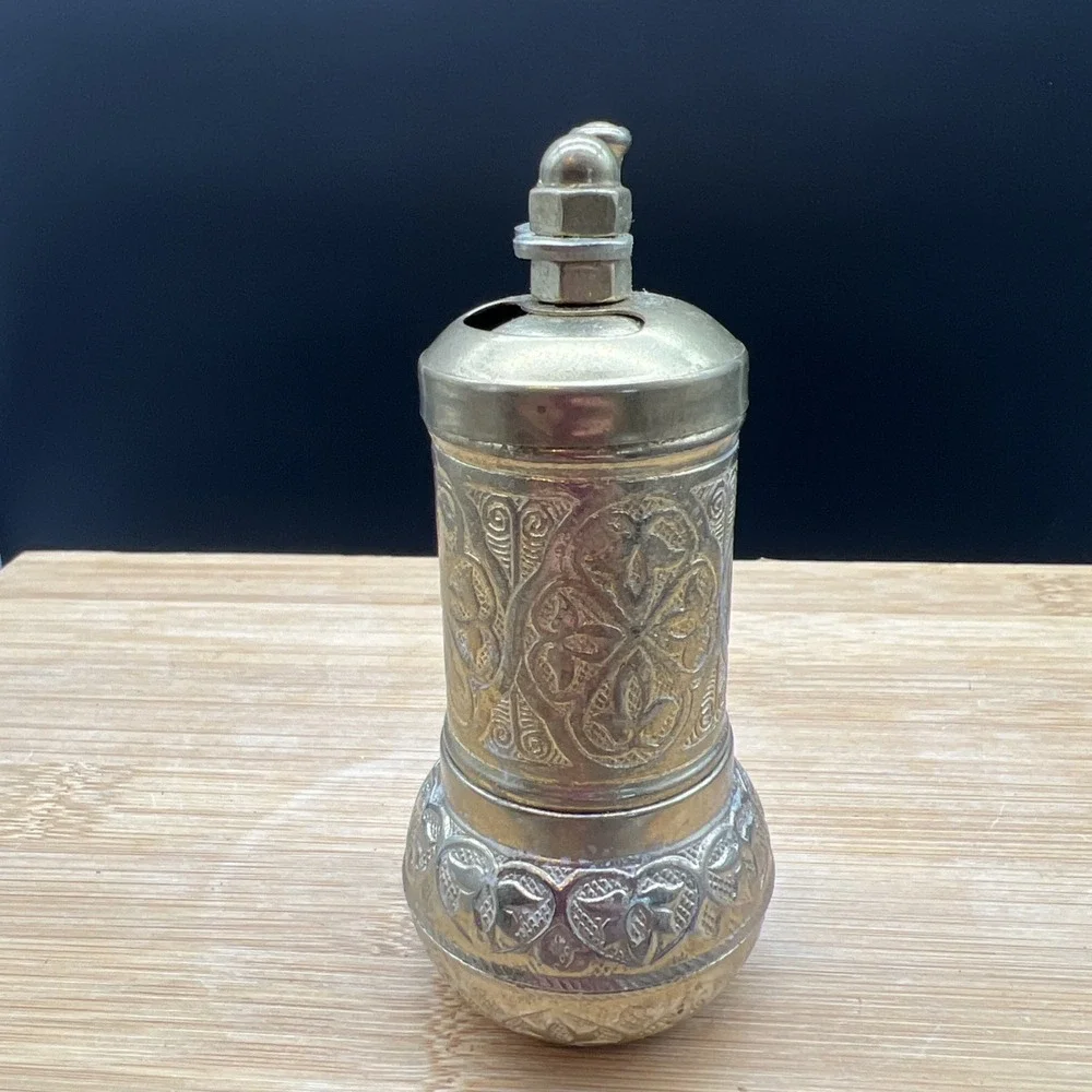Handmade Turkish Brass Pepper Spice Grinder Mill 4